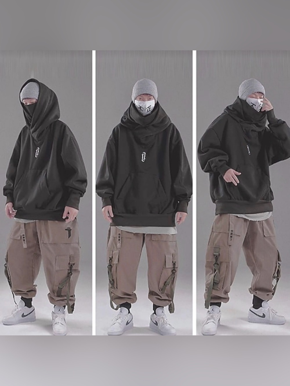 Streetwear City Voper INC unisex heavyweight hoodie with neck gaiter L